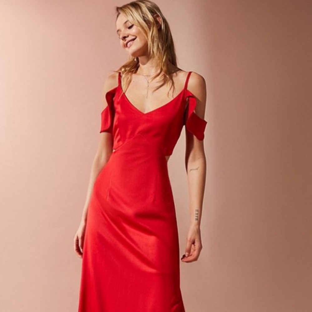 Wyldr London Windslow EmpireWaist Satin Maxi Dress